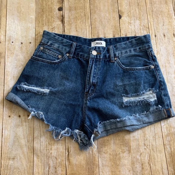 JBD Pants - JBD high waist distressed mom jean shorts M
